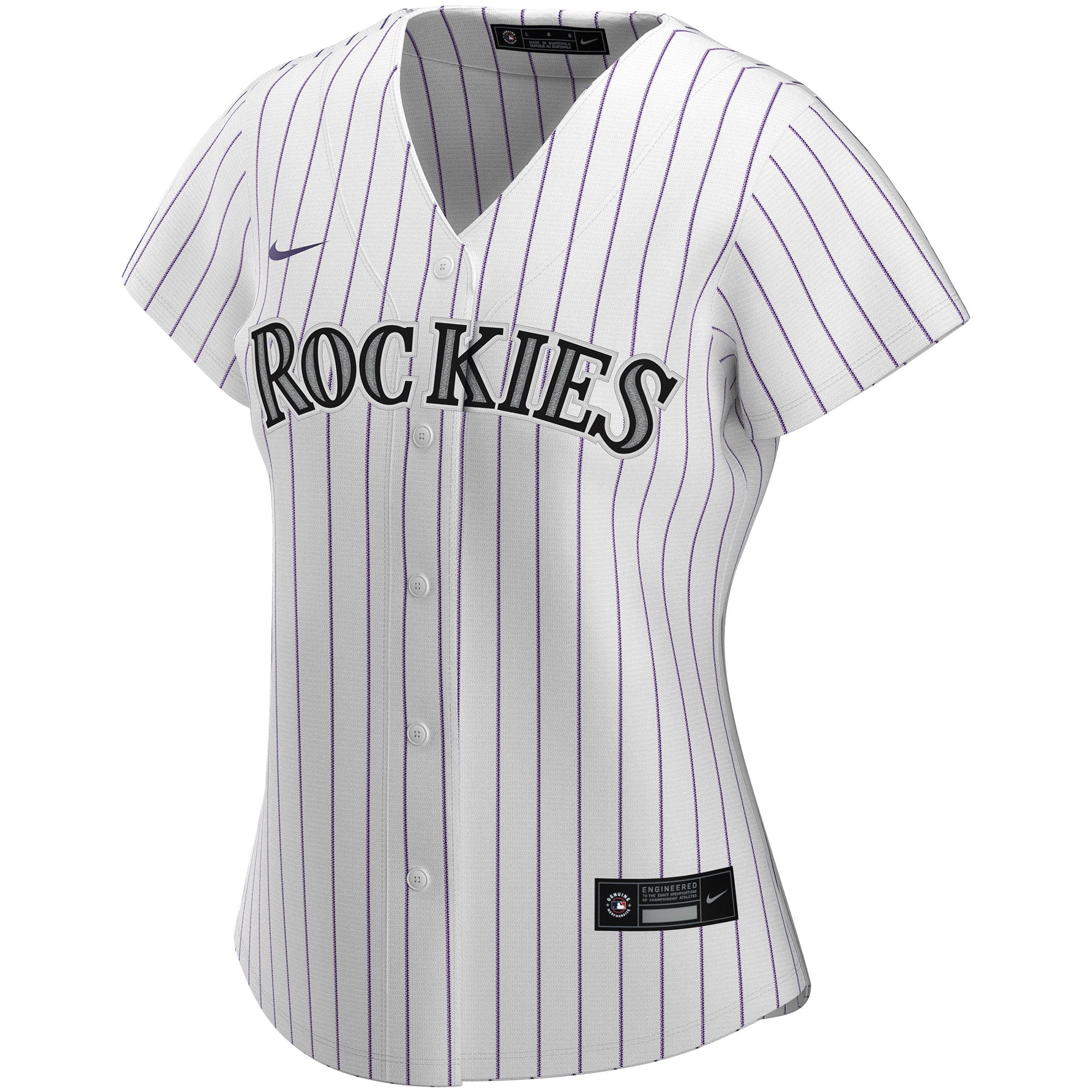 Women's Colorado Rockies Nike White Home Replica Custom Jersey - 3