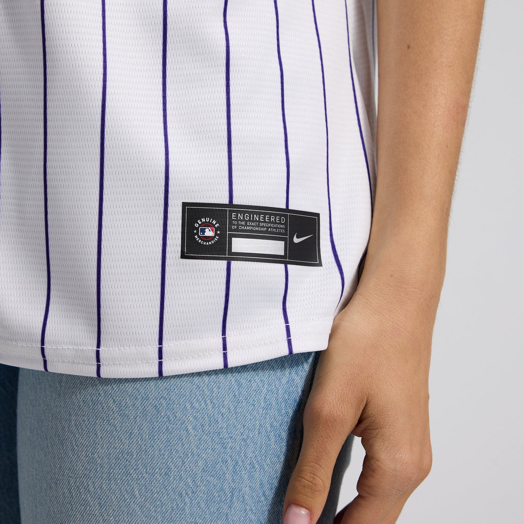 Women's Colorado Rockies Nike White Home Replica Team Jersey - 6