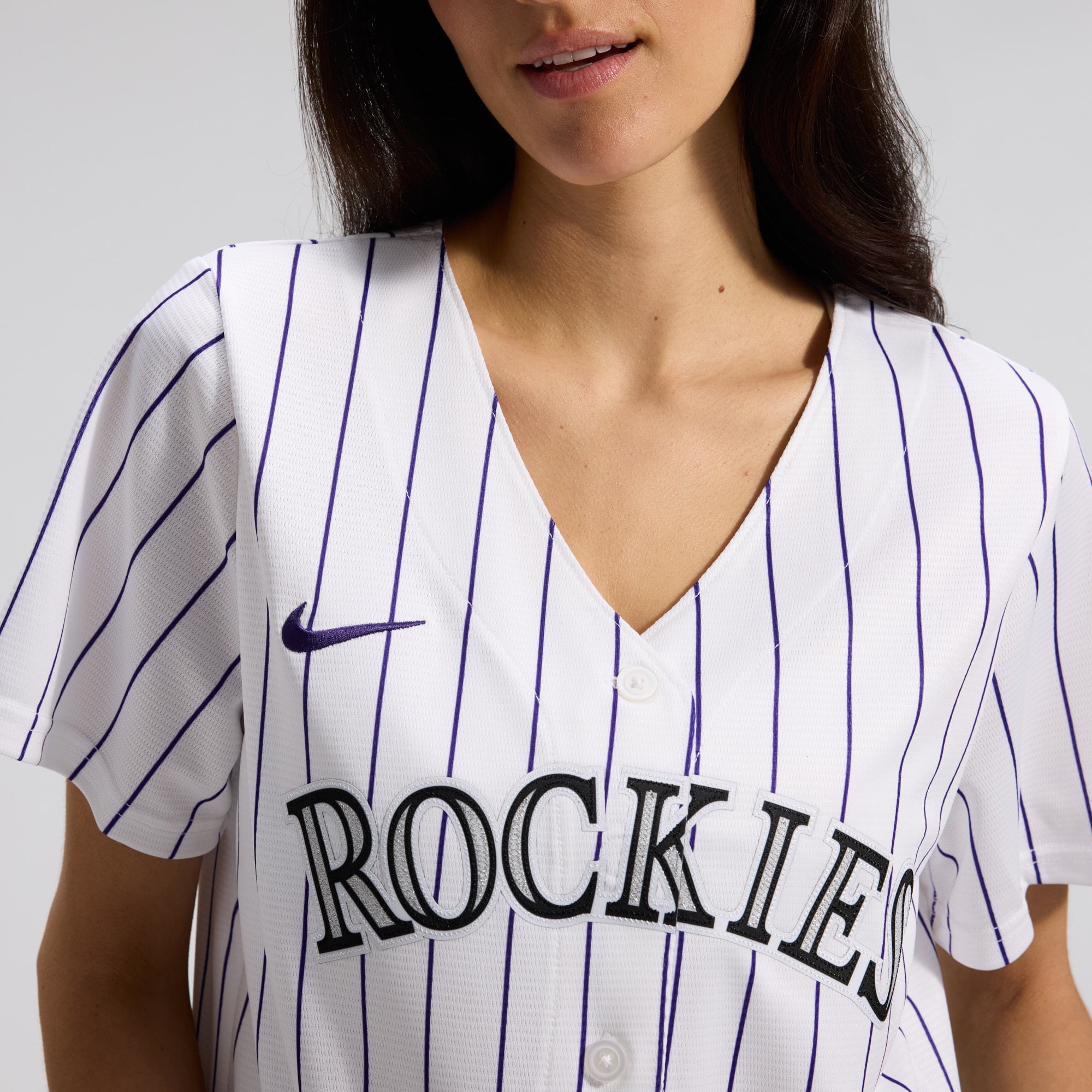 Women's Colorado Rockies Nike White Home Replica Team Jersey - 7
