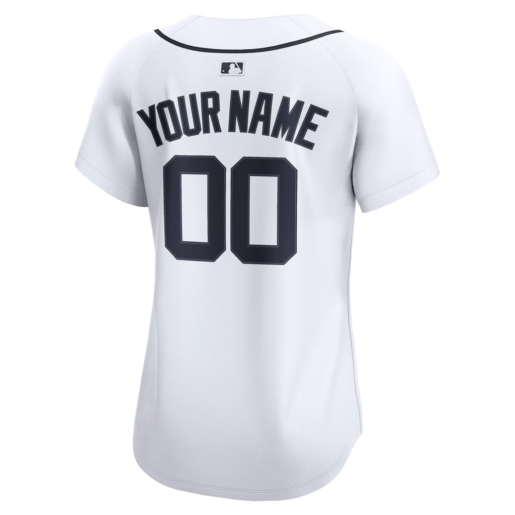 Women's Detroit Tigers Nike White Home Limited Custom Jersey - 4