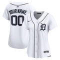Women's Detroit Tigers Nike White Home Limited Custom Jersey