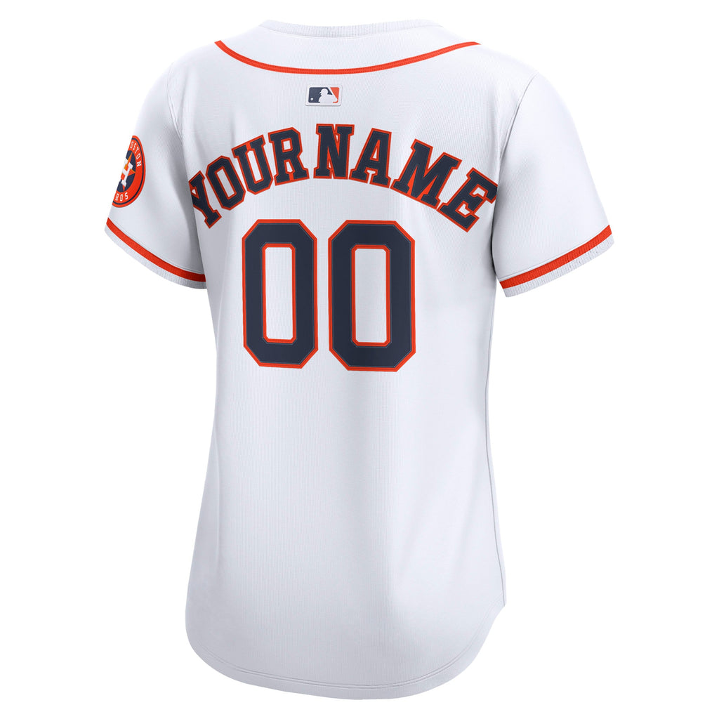Women's Houston Astros Nike White Home Limited Custom Jersey - 4