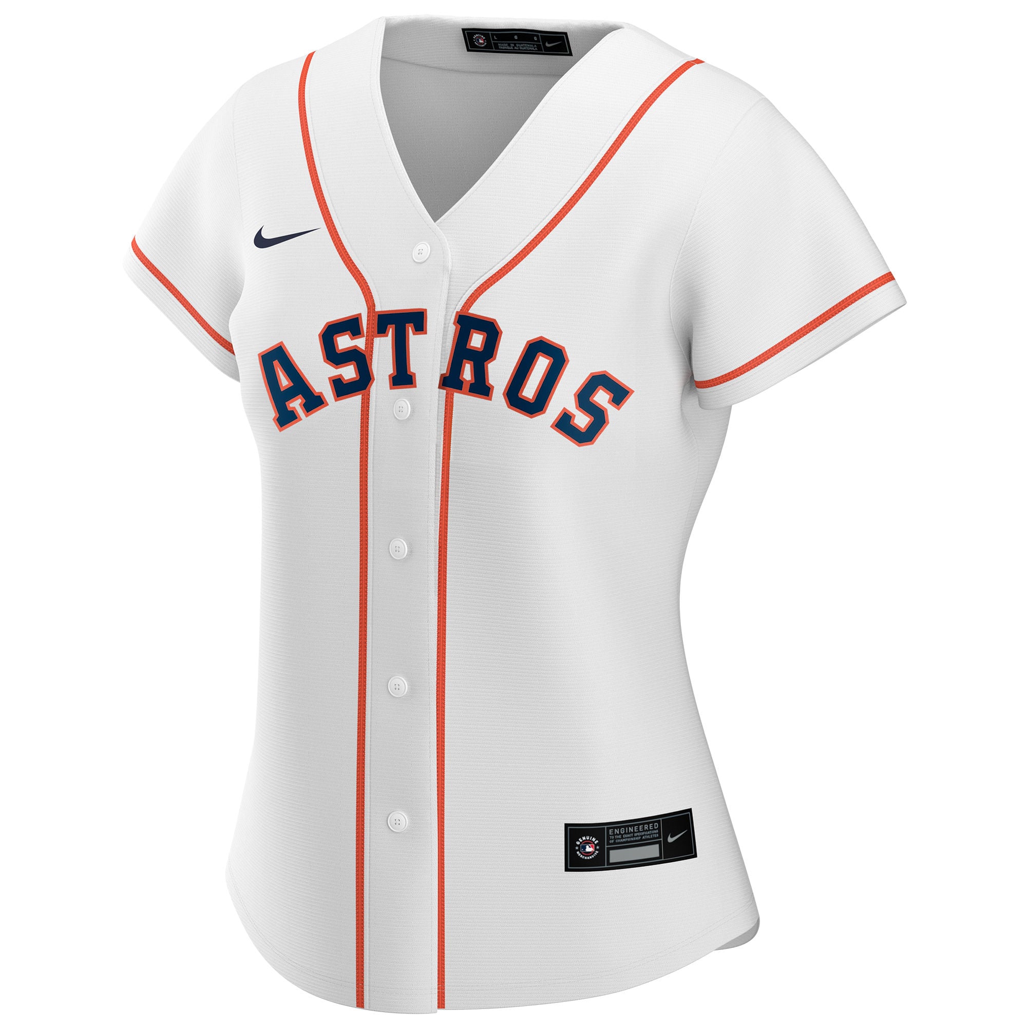 Women's Houston Astros Nike White Home Replica Custom Jersey - 3