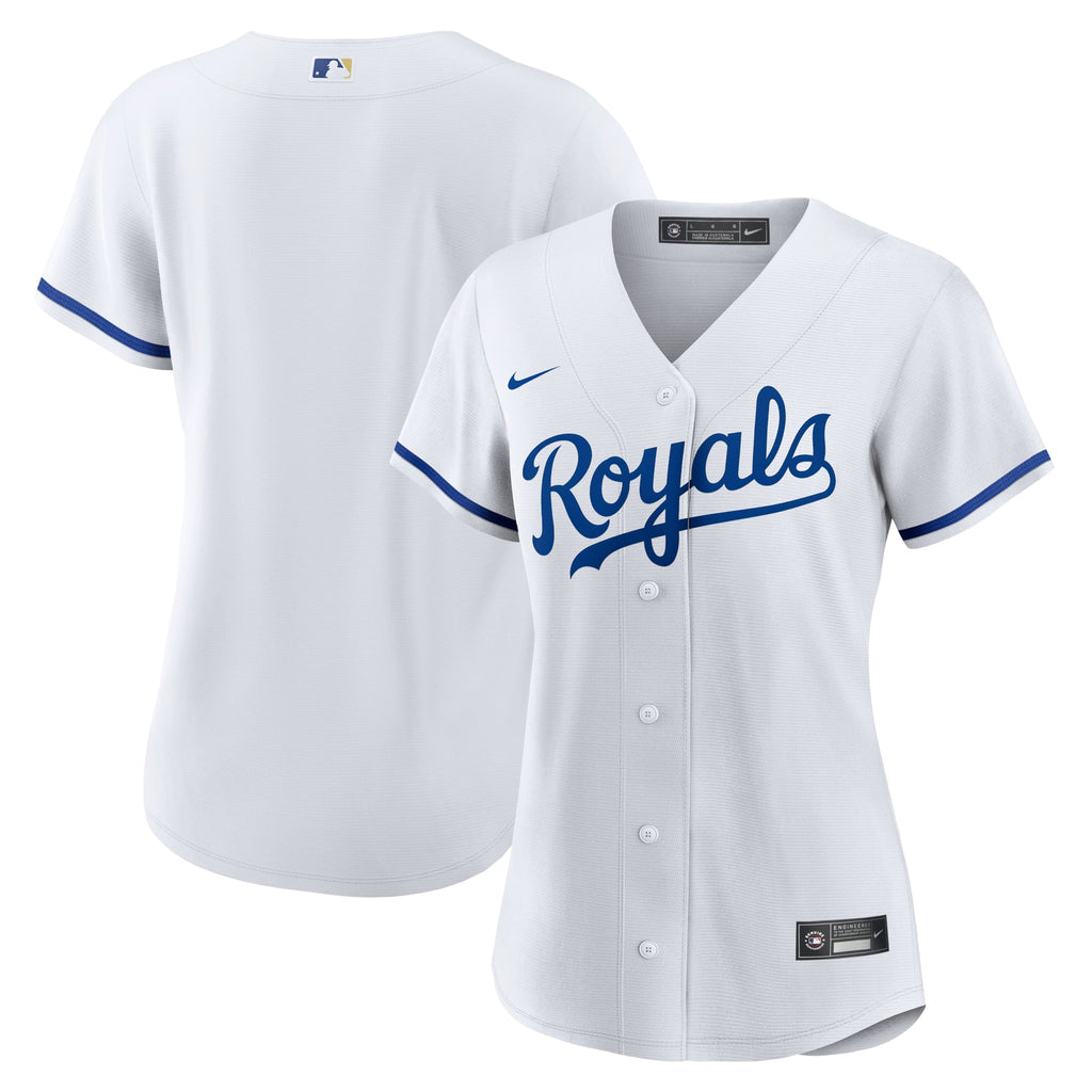 Women's Kansas City Royals Nike White Home Replica Team Logo Jersey - 2