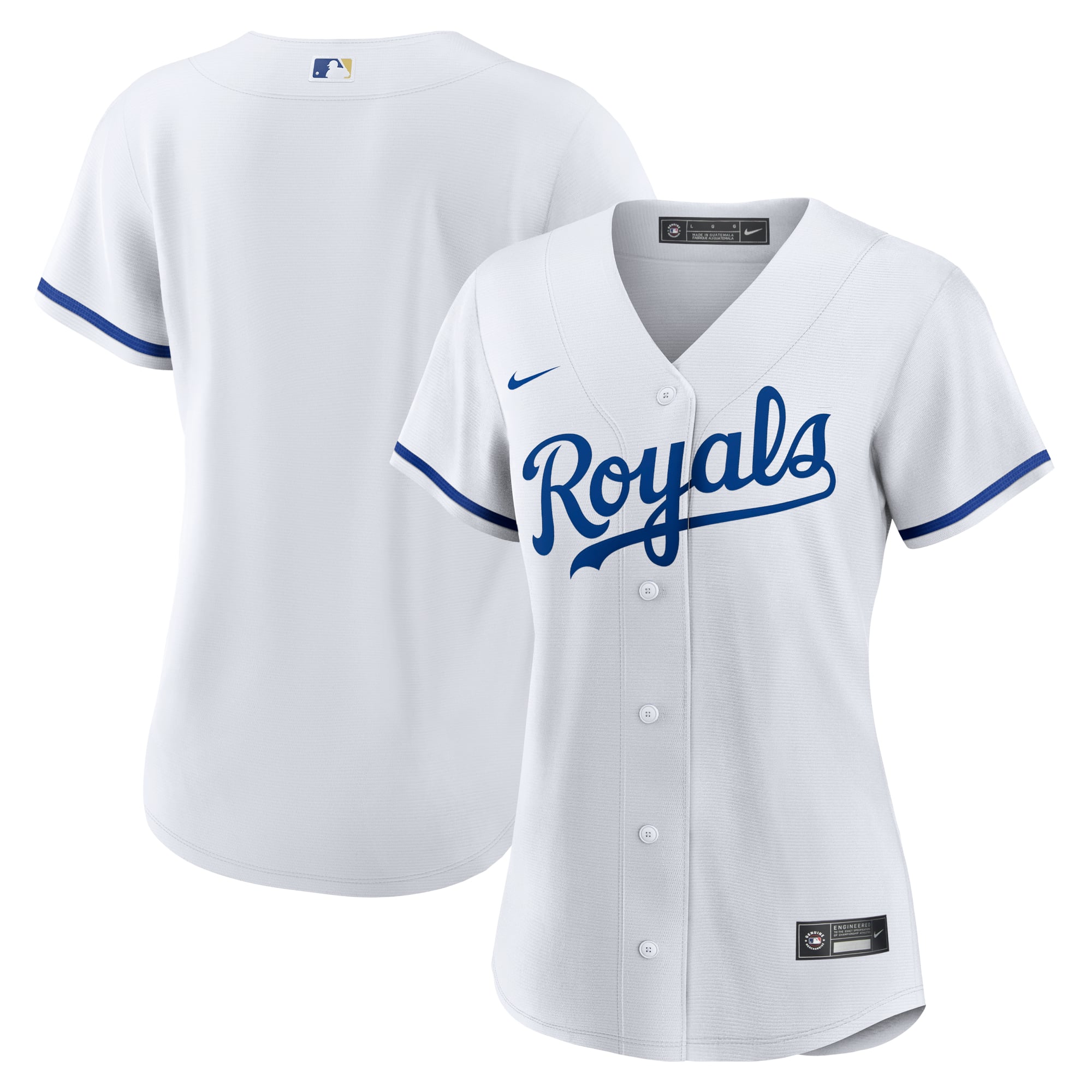 Women's Kansas City Royals Nike White Home Replica Team Logo Jersey - 2