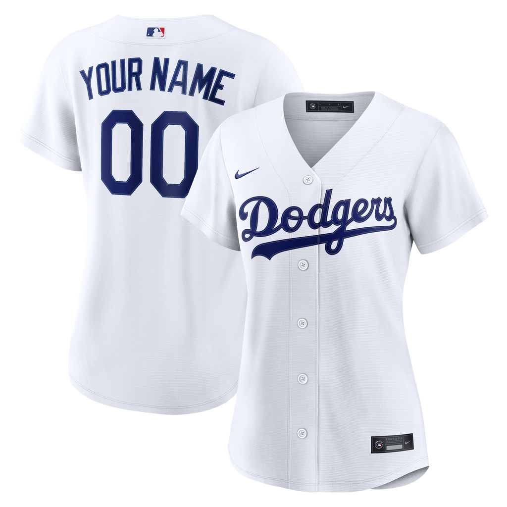 Women's Los Angeles Dodgers Nike White Home Replica Custom Jersey