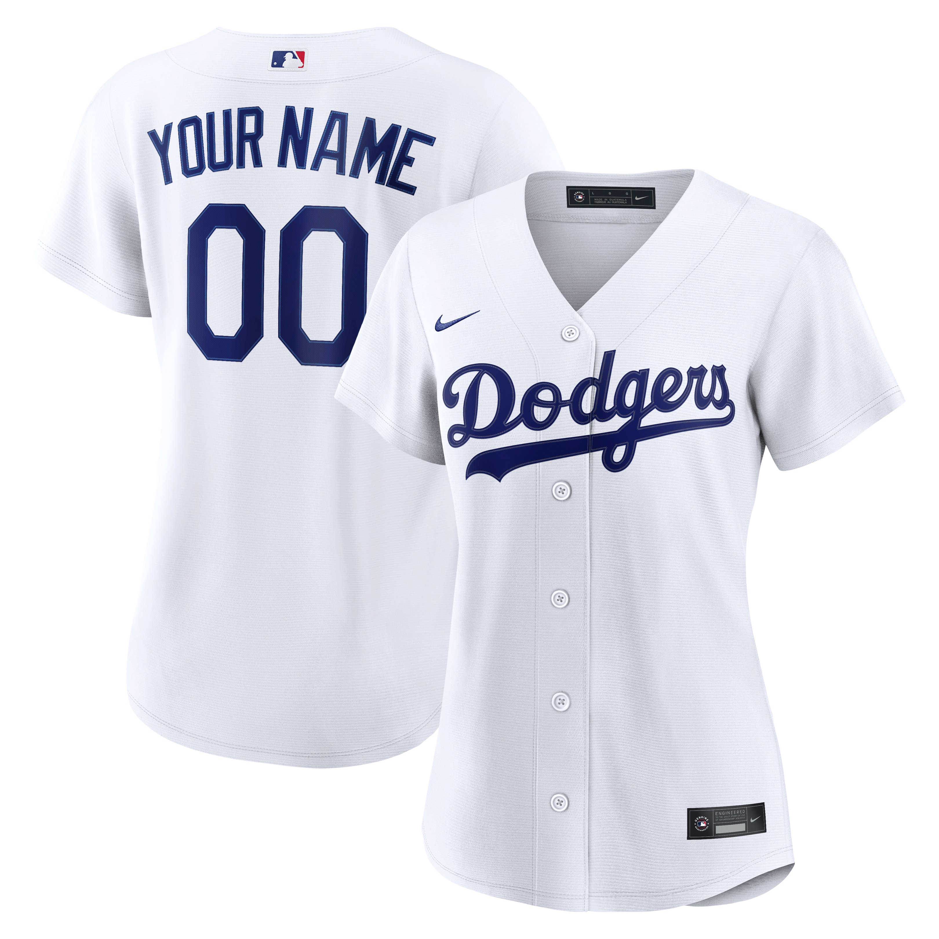 Women's Los Angeles Dodgers Nike White Home Replica Custom Jersey