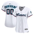 Women's Miami Marlins Nike White Home Limited Custom Jersey