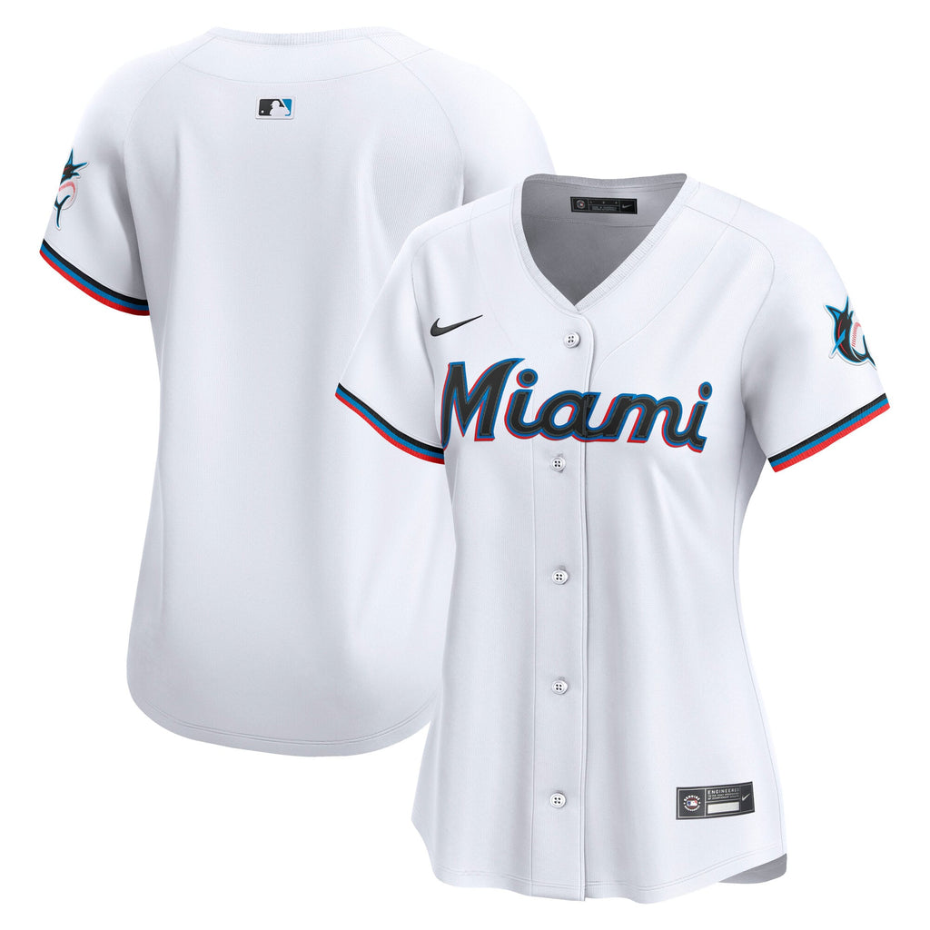 Women's Miami Marlins Nike White Home Limited Jersey