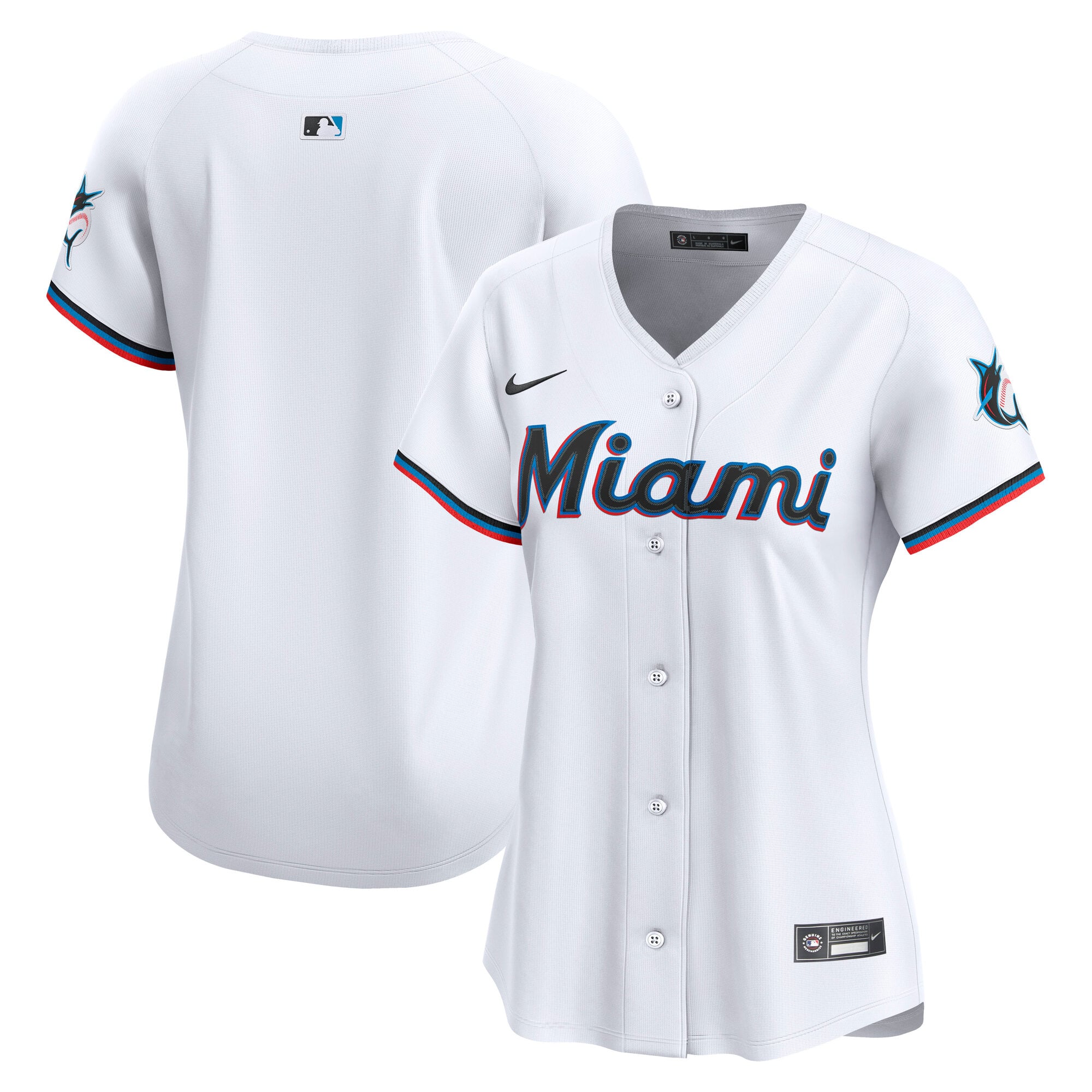 Women's Miami Marlins Nike White Home Limited Jersey