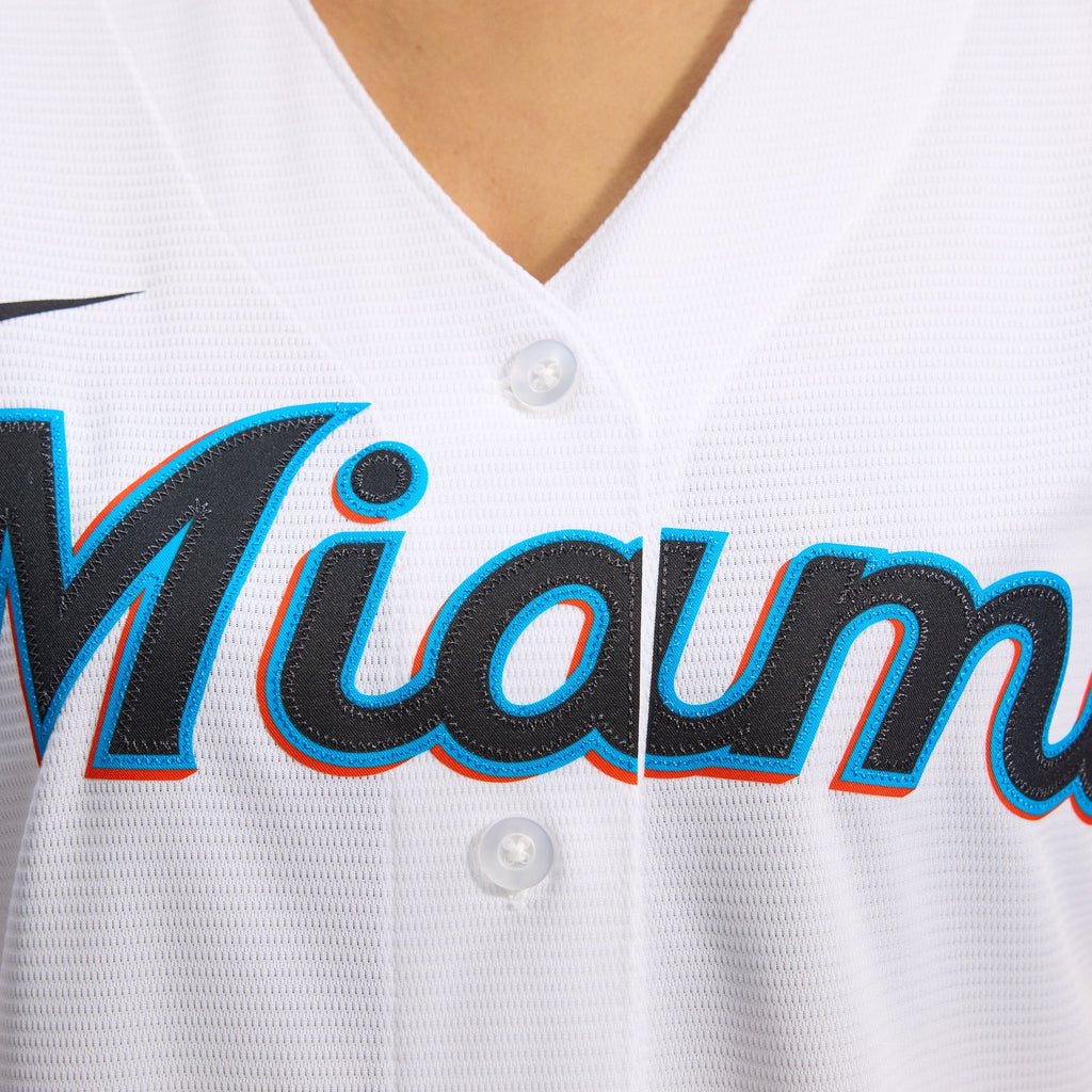 Women's Miami Marlins Nike White Replica Team Jersey - 11