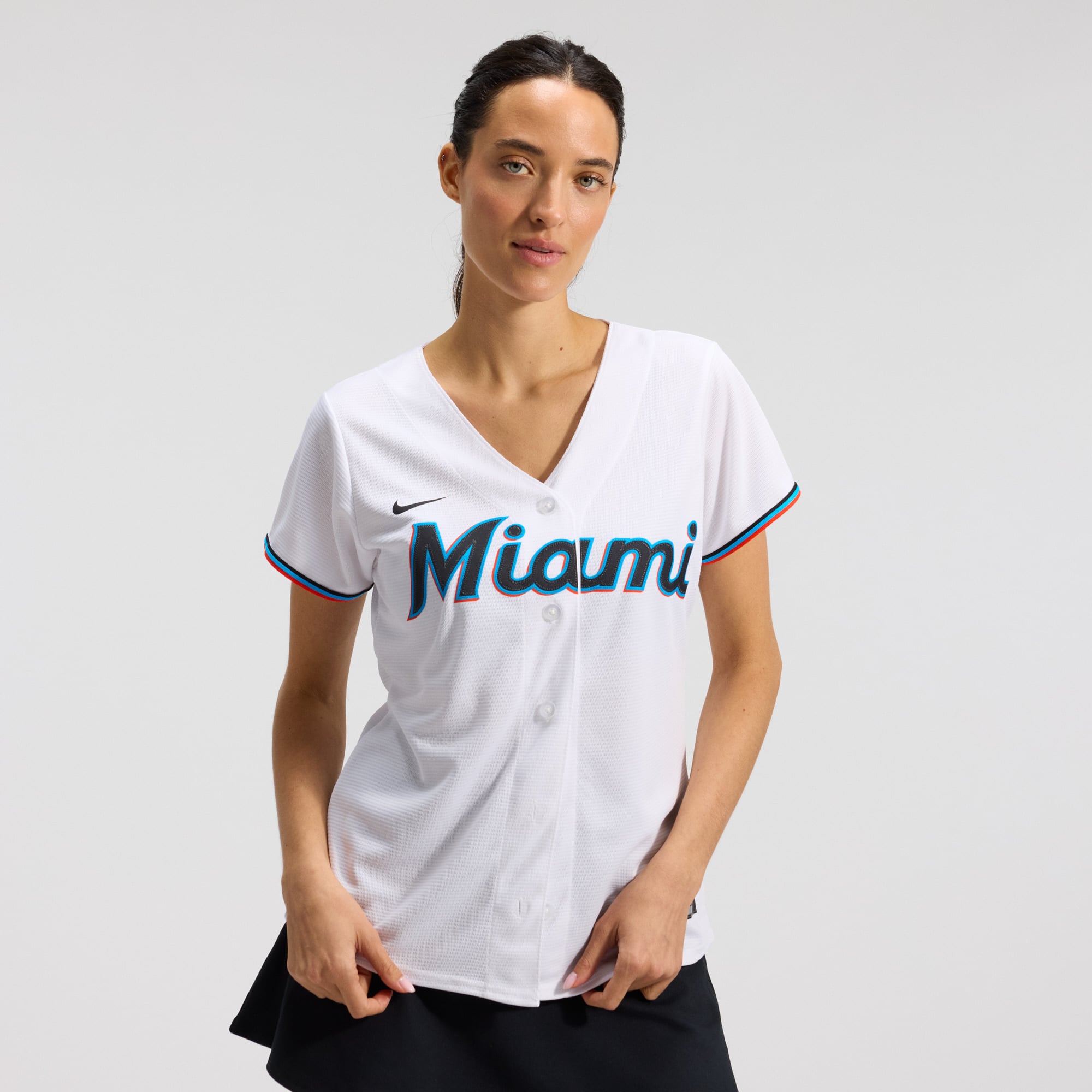 Women's Miami Marlins Nike White Replica Team Jersey - 2