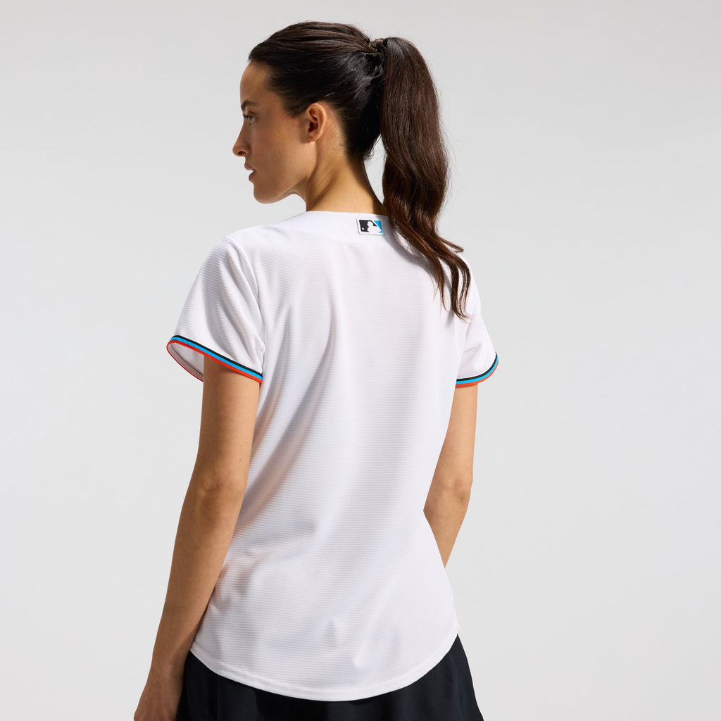 Women's Miami Marlins Nike White Replica Team Jersey - 3