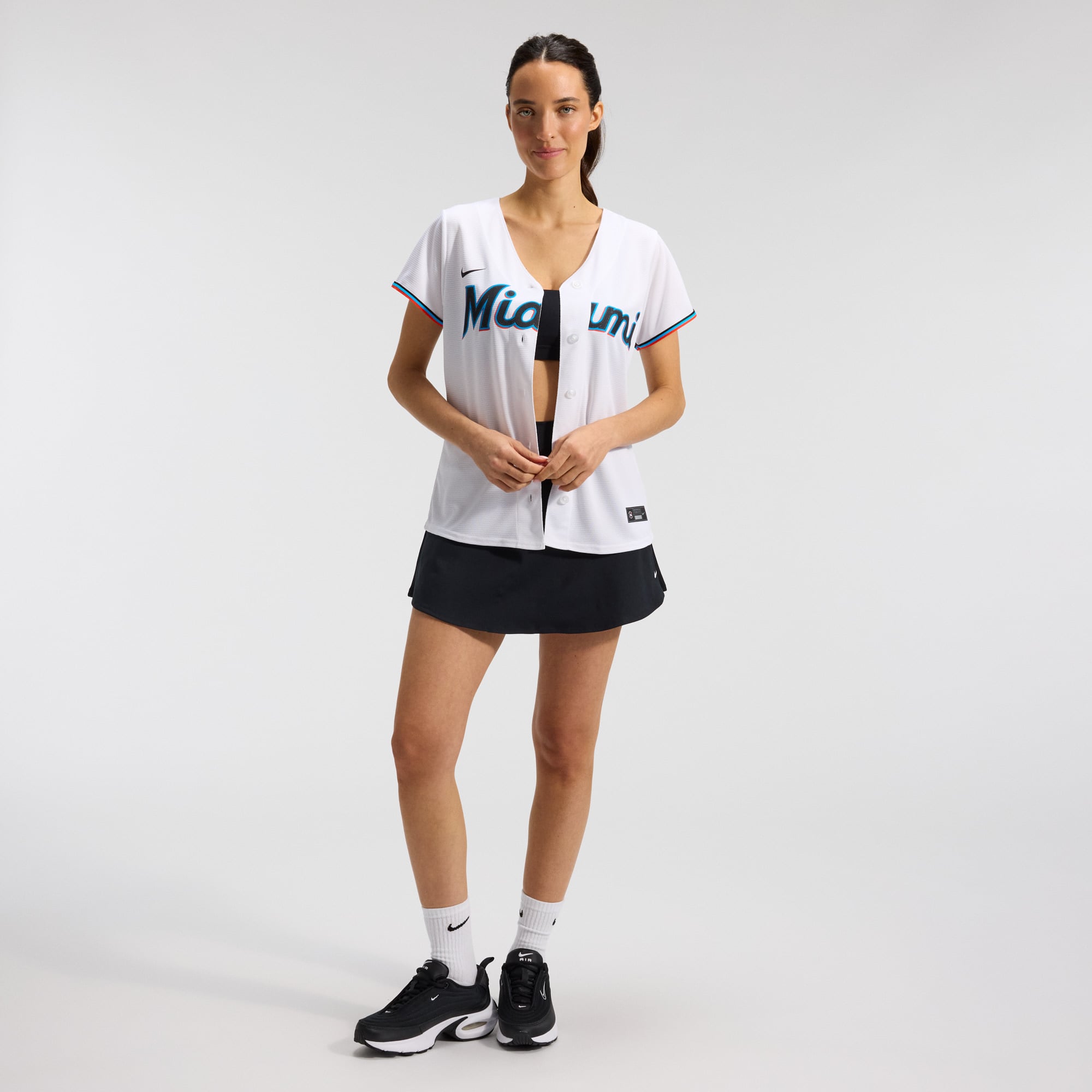 Women's Miami Marlins Nike White Replica Team Jersey - 4
