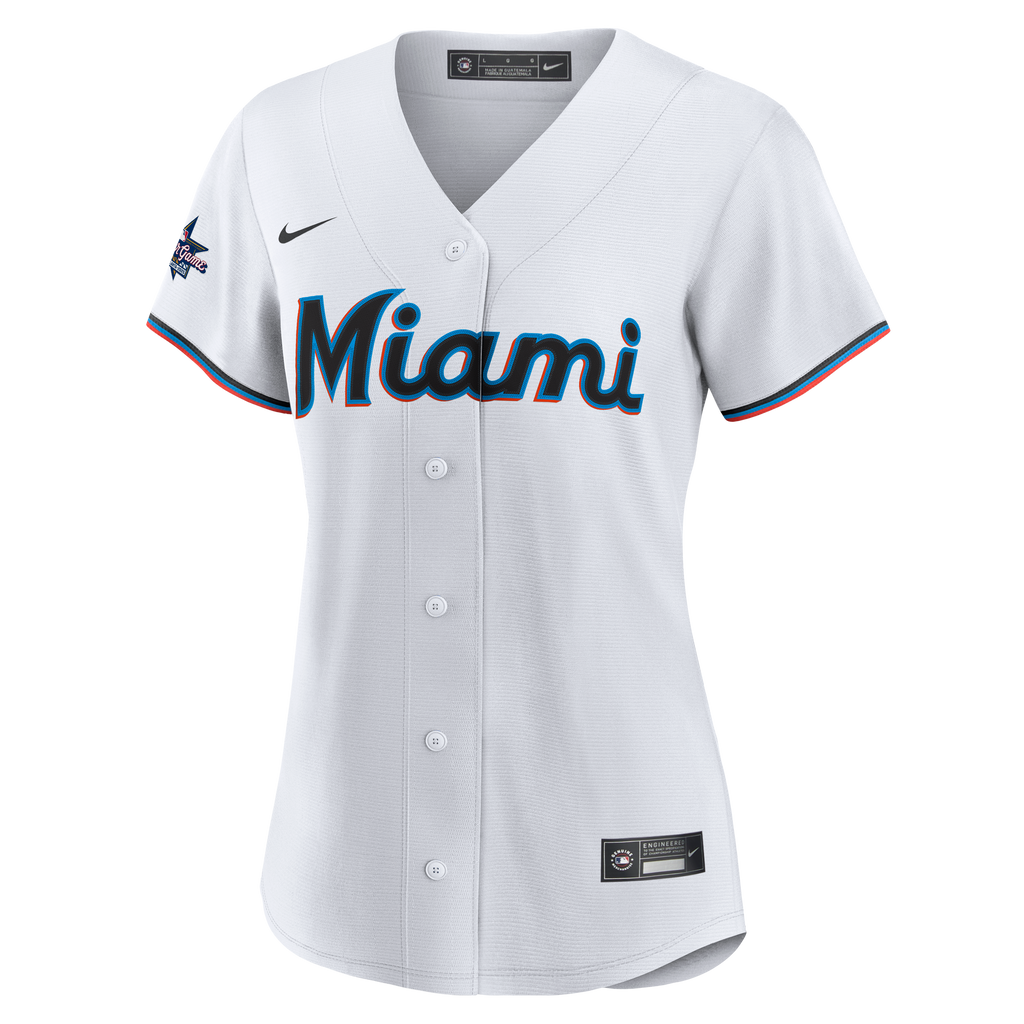 Women's Miami Marlins Nike White Replica Team Jersey - 6