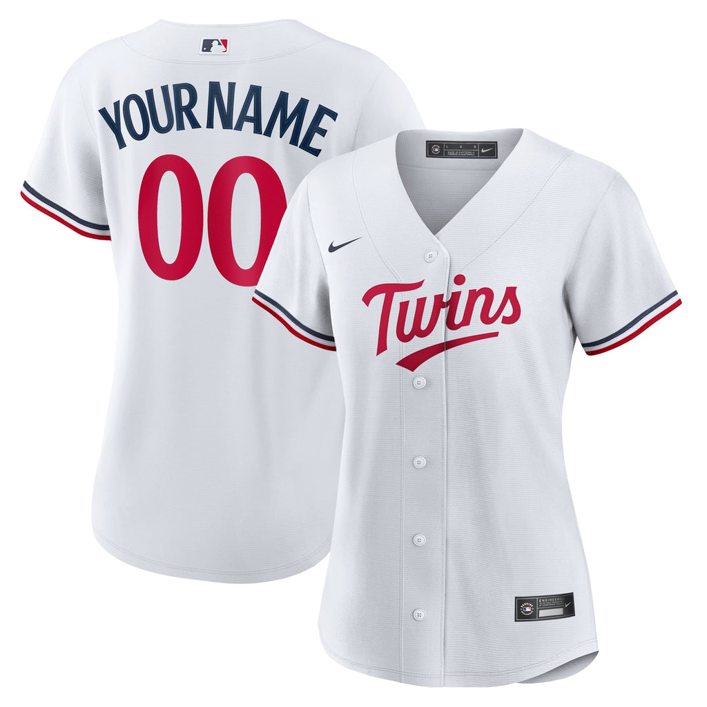 Women's Minnesota Twins Nike White Home Replica Custom Jersey - 2