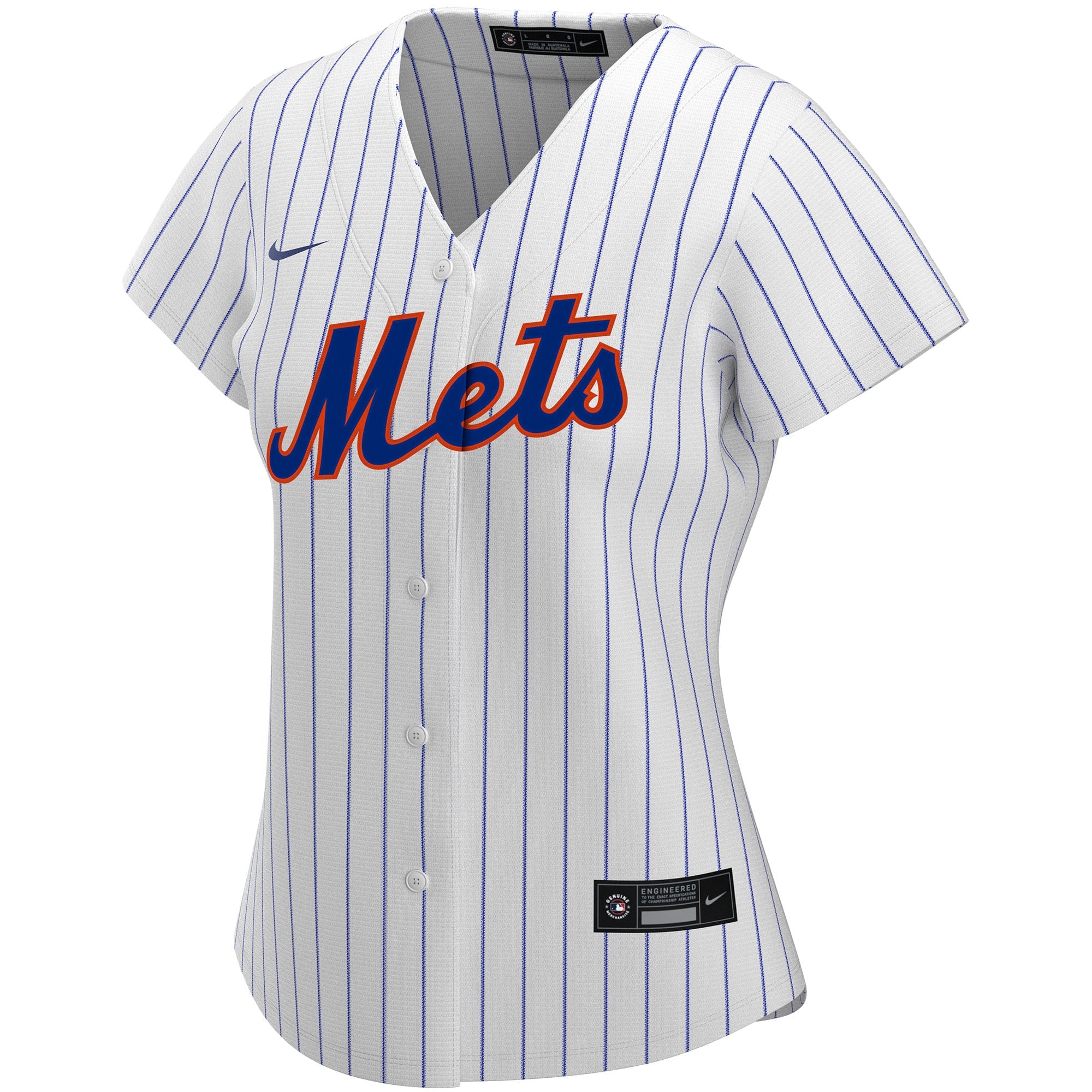 Women's New York Mets Nike White Home Replica Custom Jersey - 3