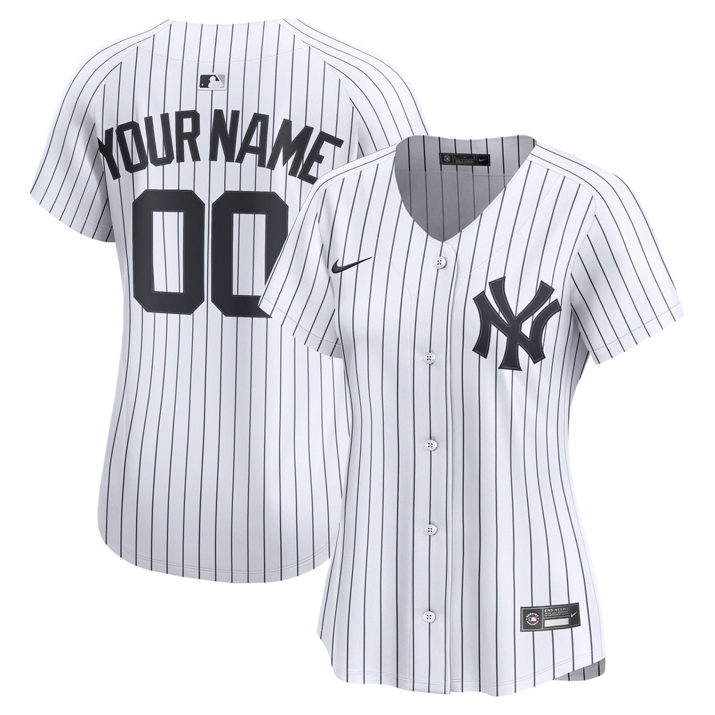 Women's New York Yankees Nike White Home Limited Custom Jersey