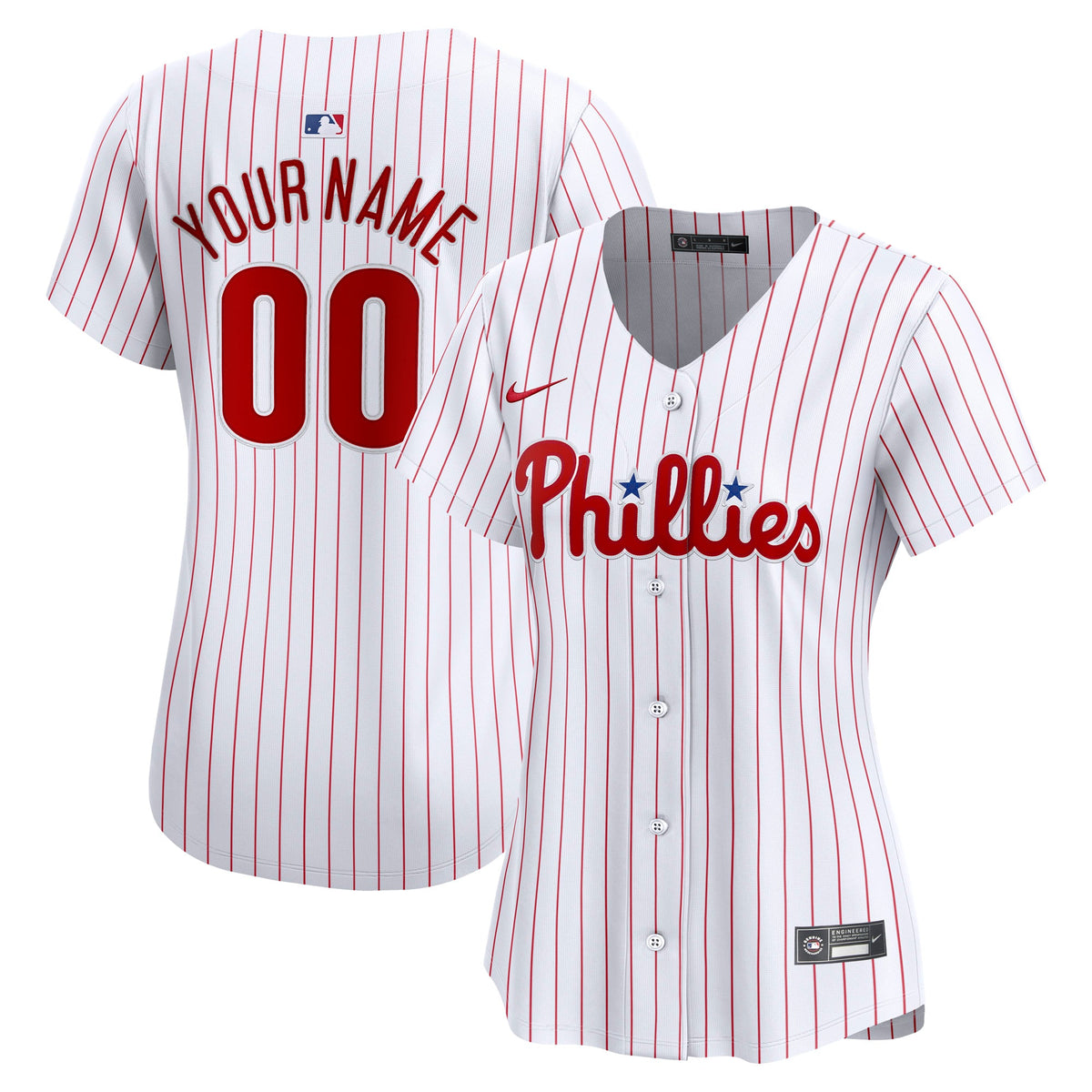 Women's Philadelphia Phillies Nike White Home Limited Custom Jersey - 2