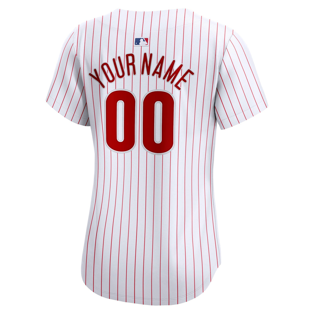 Women's Philadelphia Phillies Nike White Home Limited Custom Jersey - 4