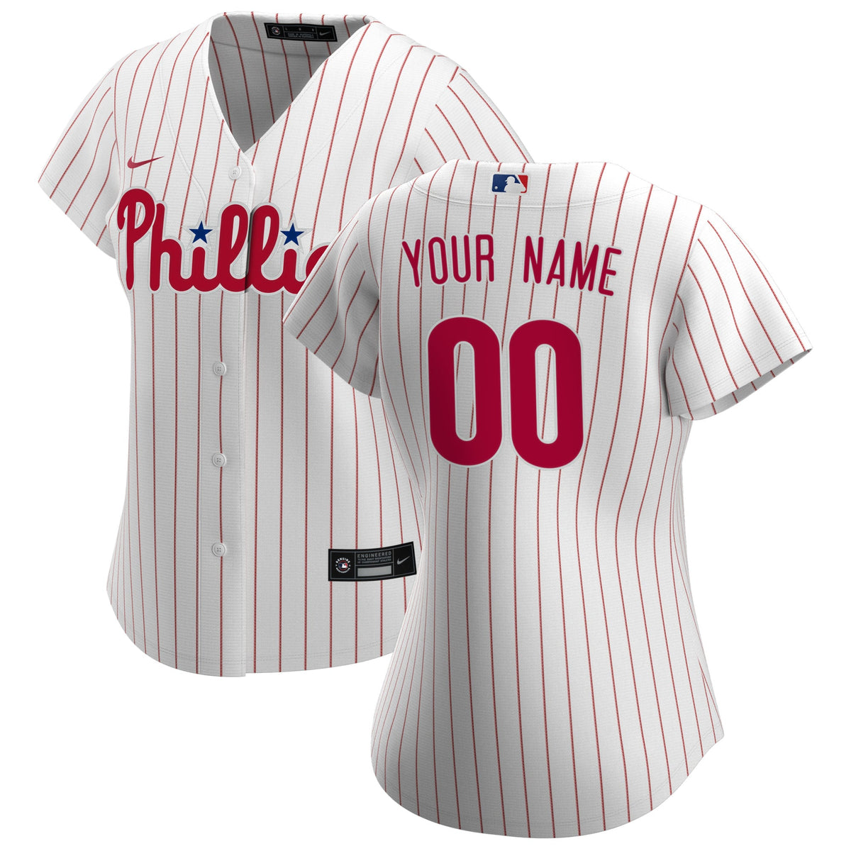 Women's Philadelphia Phillies Nike White Home Replica Custom Jersey - 2