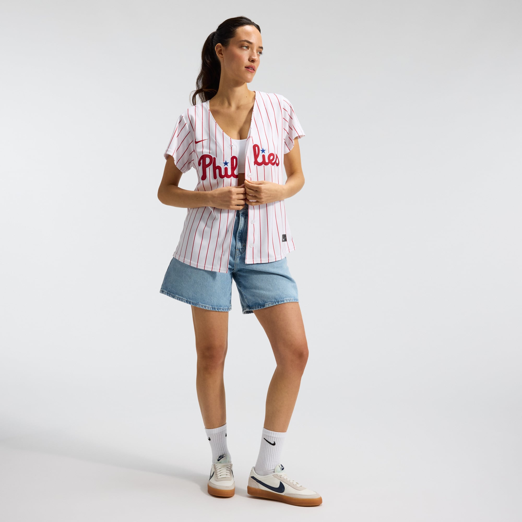 Women's Philadelphia Phillies Nike White Home Replica Team Jersey - 4
