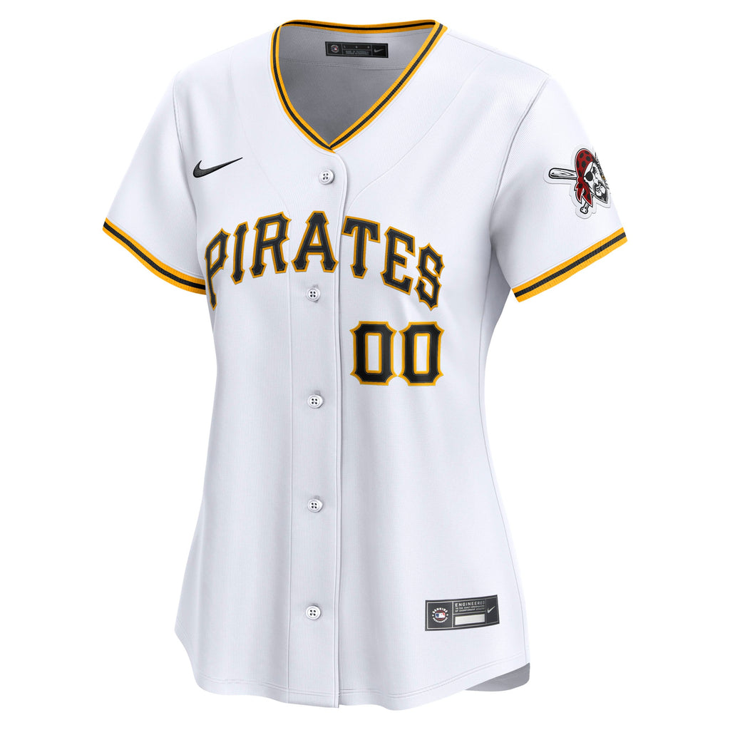 Women's Pittsburgh Pirates Nike White Home Limited Custom Jersey - 3