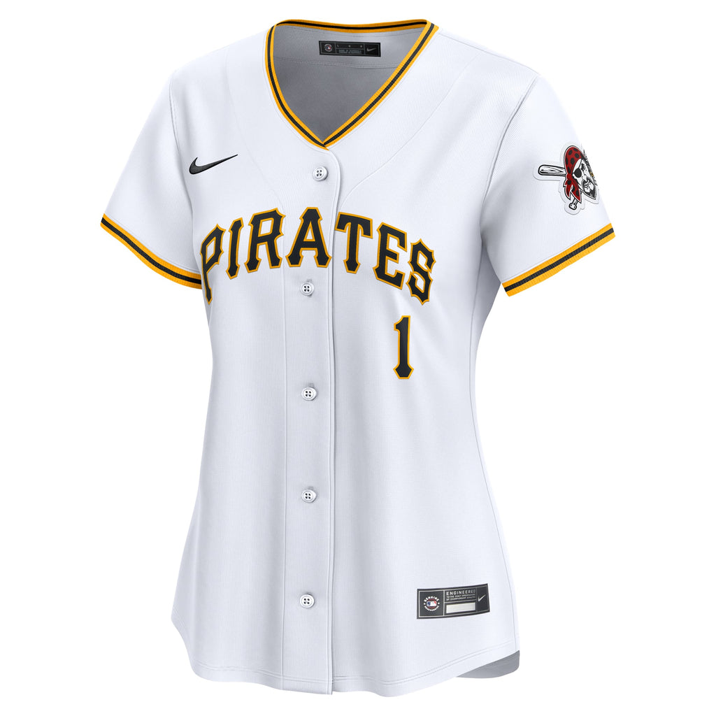 Women's Pittsburgh Pirates Nike White #1 Mom Home Limited Jersey - 3