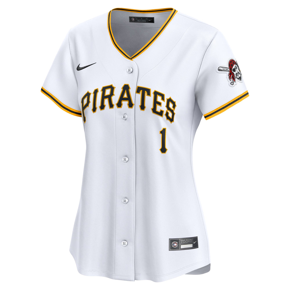 Women's Pittsburgh Pirates Nike White #1 Mom Home Limited Jersey - 3