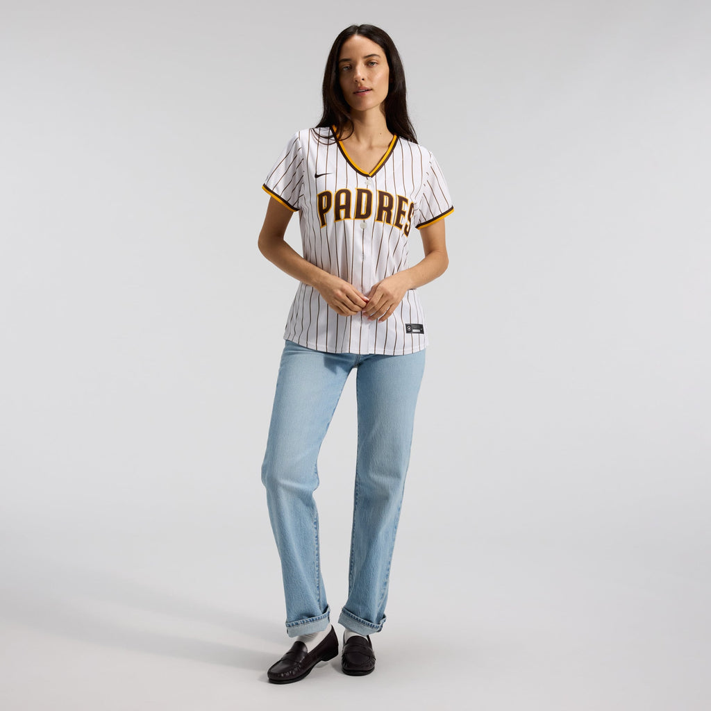 Women's San Diego Padres Nike White Home Replica Team Jersey - 4