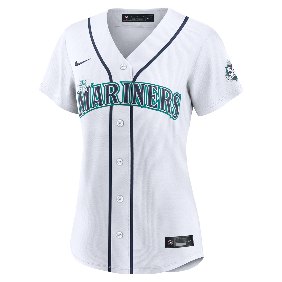Women's Seattle Mariners Nike White Home 50th Season Stadium Jersey - 3