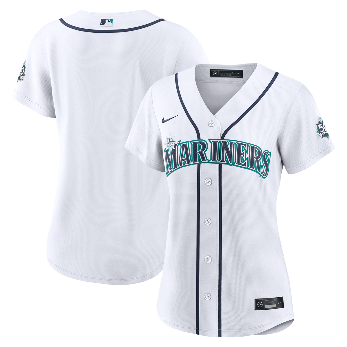 Women's Seattle Mariners Nike White Home 50th Season Stadium Jersey