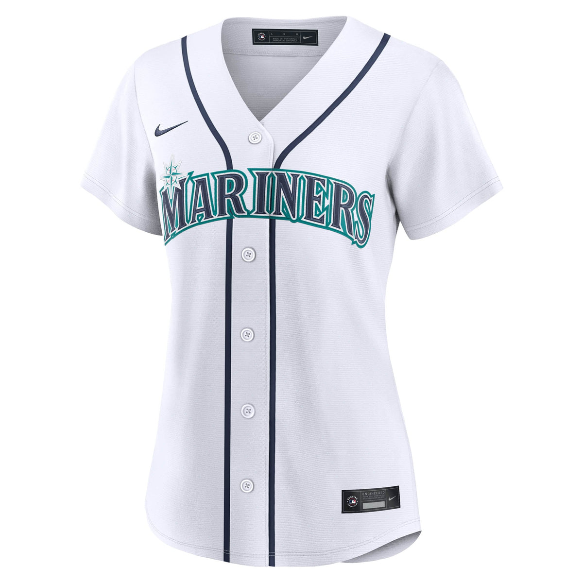Women's Seattle Mariners Nike White Home Replica Custom Jersey - 3