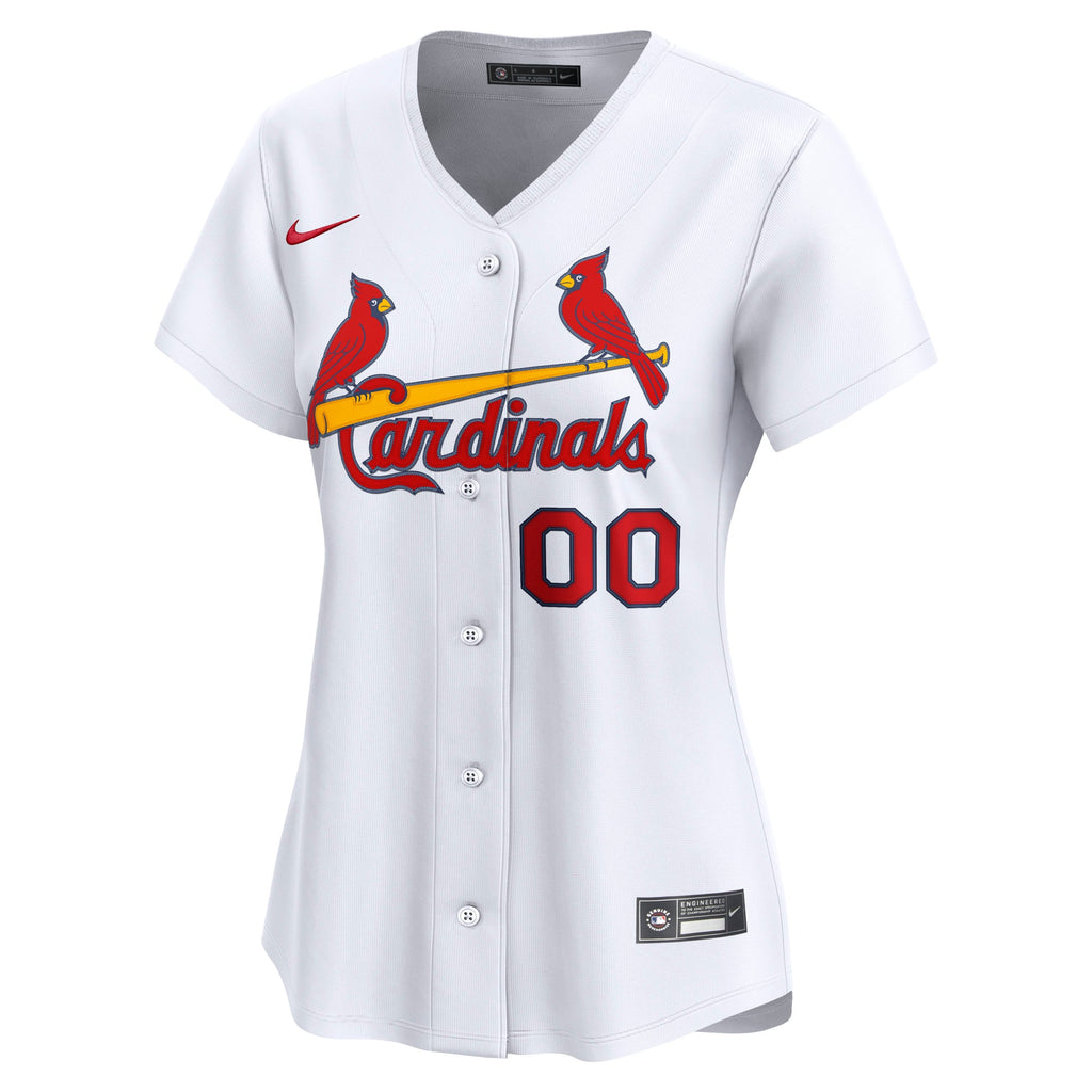 Women's St. Louis Cardinals Nike White Home Limited Custom Jersey - 3