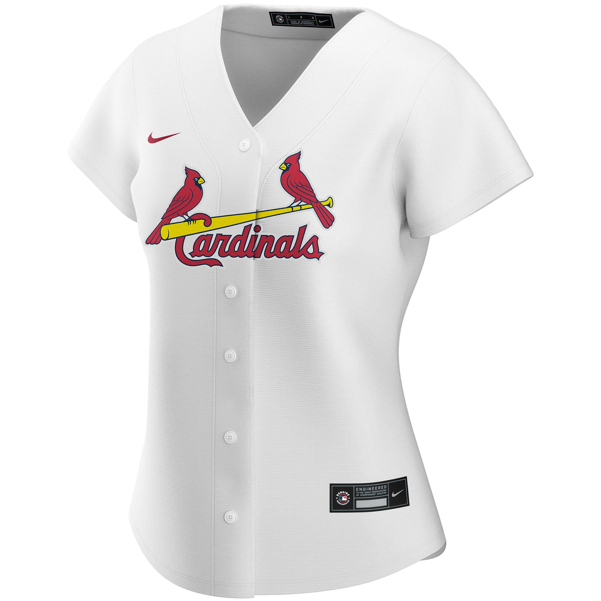 Women's St. Louis Cardinals Nike White Home Replica Custom Jersey - 3