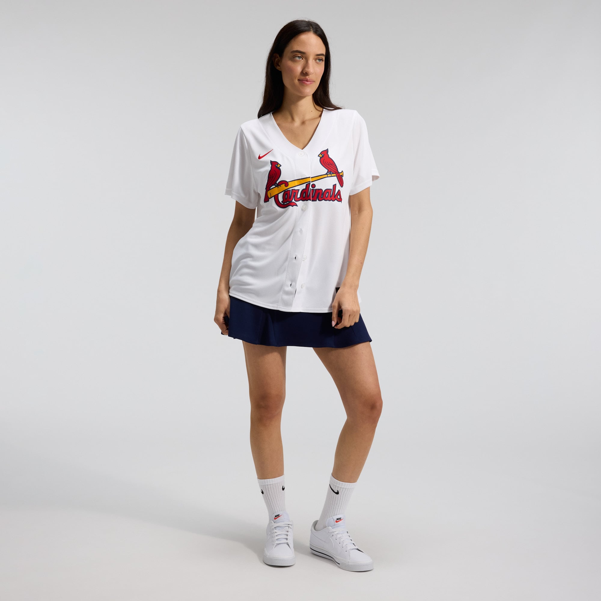 Women's St. Louis Cardinals Nike White Home Replica Team Jersey - 4