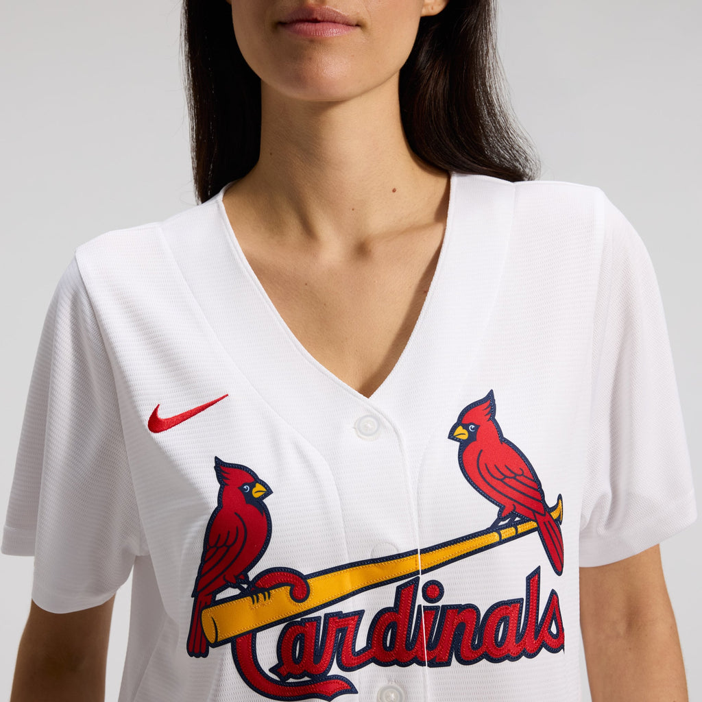 Women's St. Louis Cardinals Nike White Home Replica Team Jersey - 7