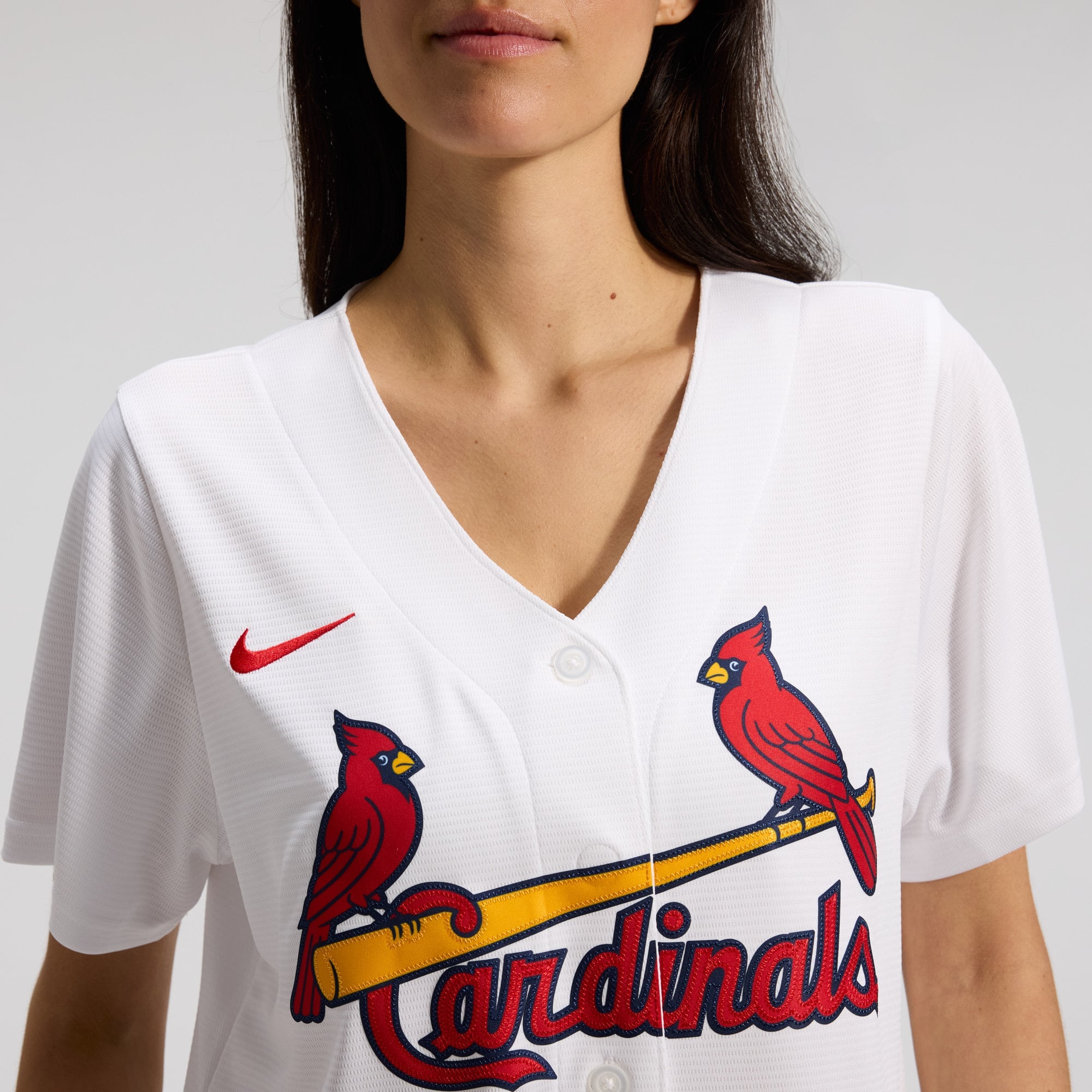 Women's St. Louis Cardinals Nike White Home Replica Team Jersey - 7