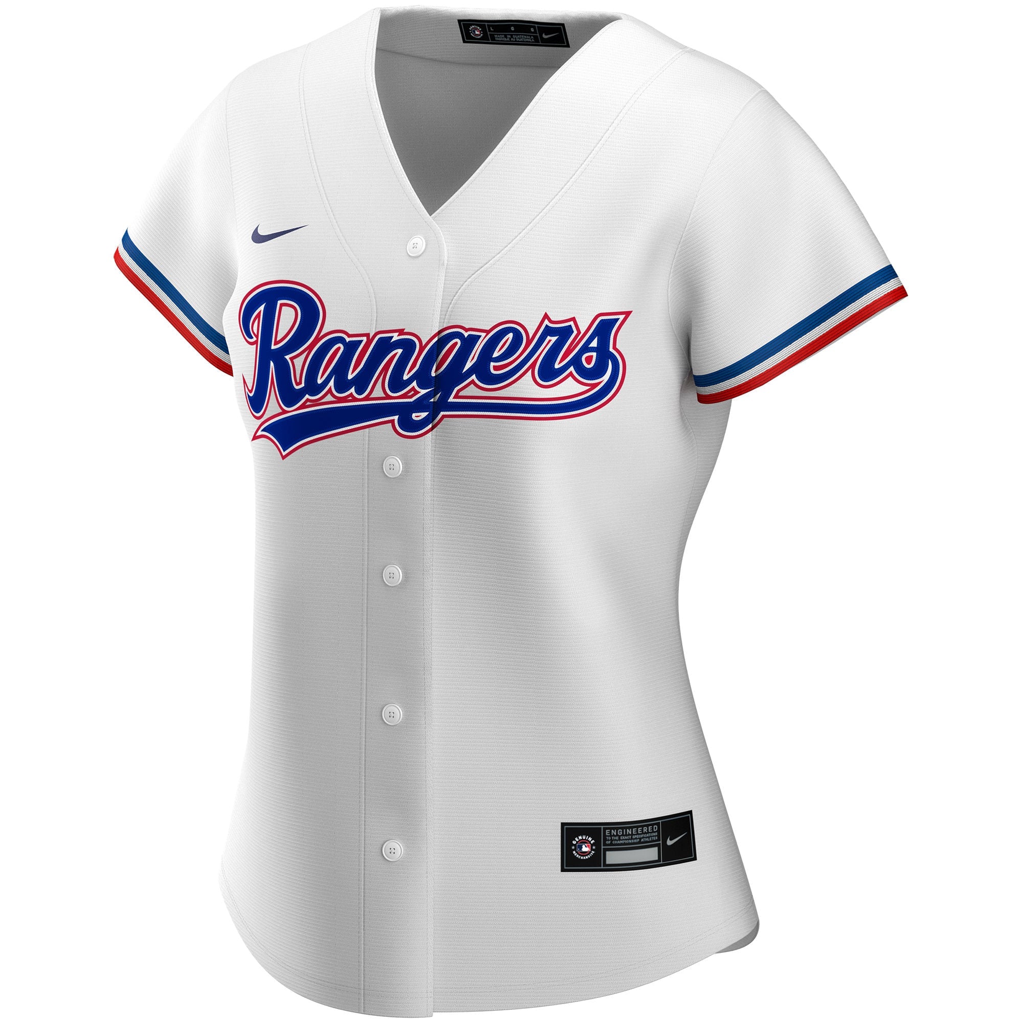Women's Texas Rangers Nike White Home Replica Custom Jersey - 3