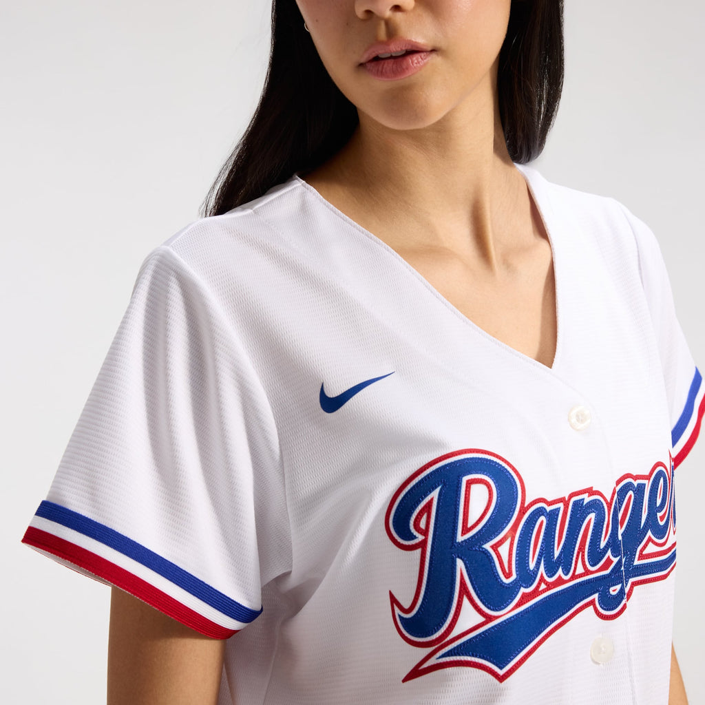 Women's Texas Rangers Nike White Home Replica Team Jersey - 9