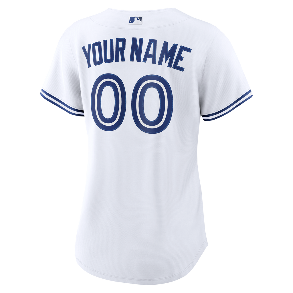 Women's Toronto Blue Jays Nike White Home Replica Custom Jersey - 4