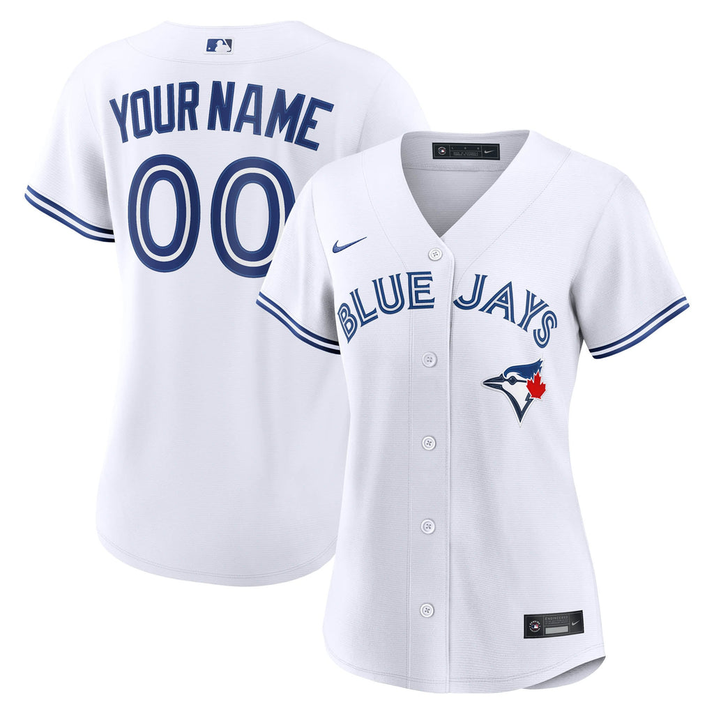 Women's Toronto Blue Jays Nike White Home Replica Custom Jersey