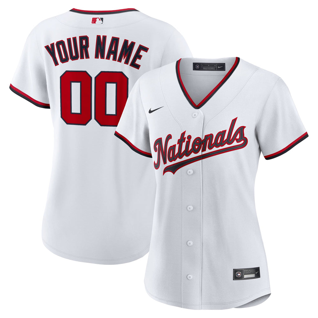 Women's Washington Nationals Nike White Home Custom Replica 2.0 Jersey - 2