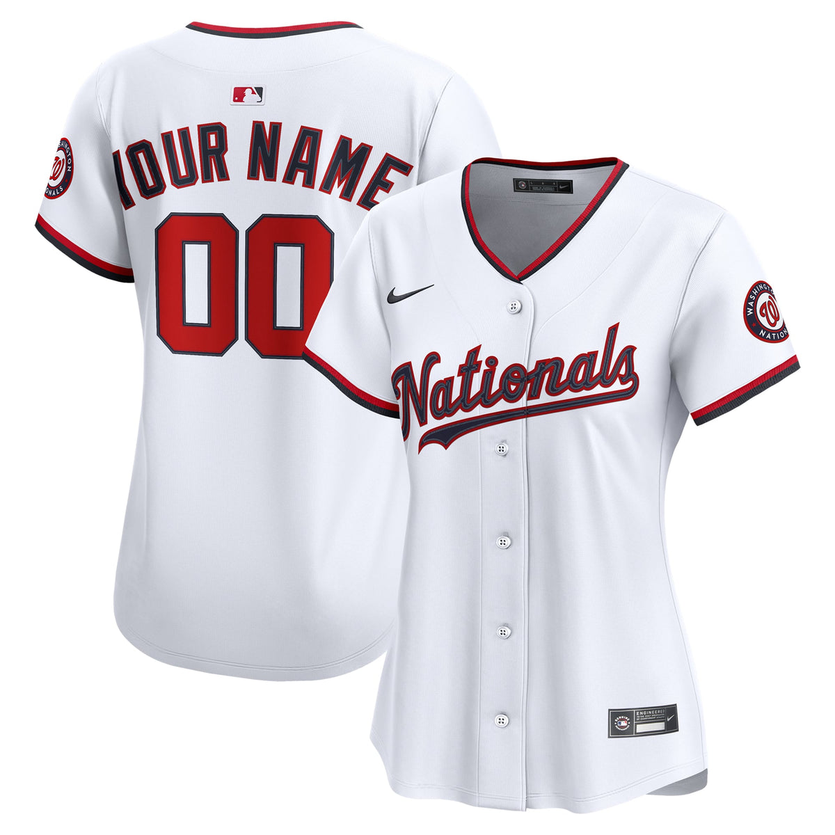 Women's Washington Nationals Nike White Home Limited Custom Jersey - 2