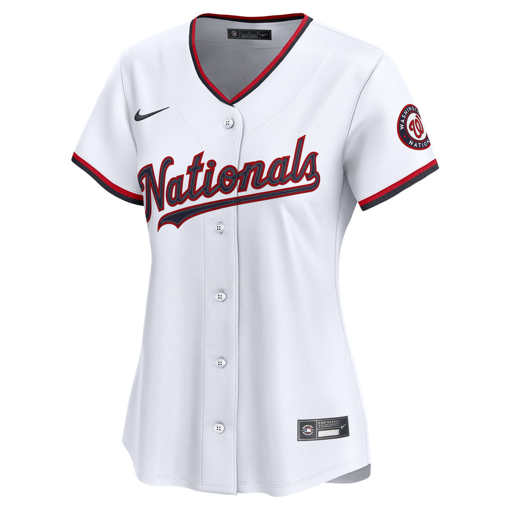 Women's Washington Nationals Nike White Home Limited Custom Jersey - 3