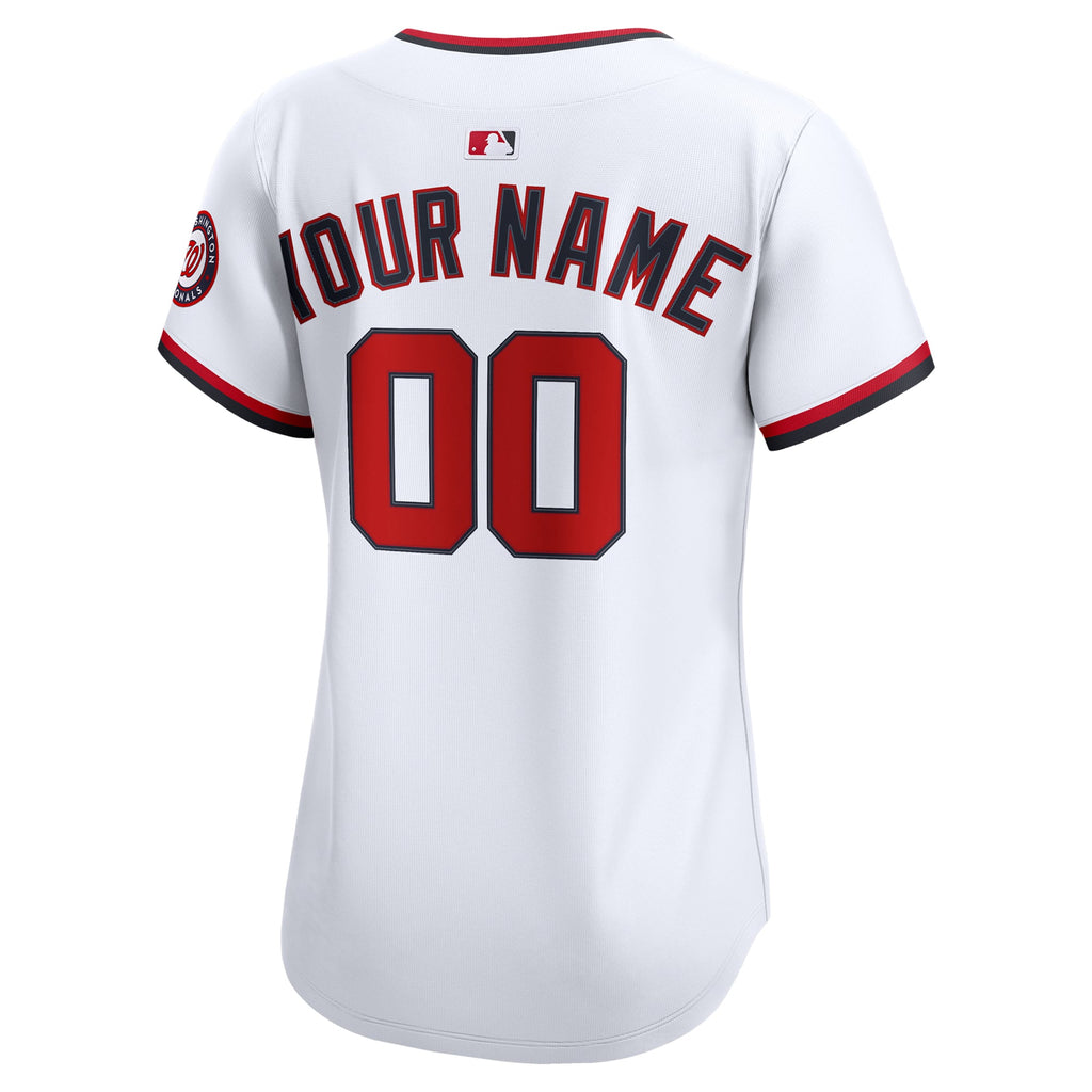 Women's Washington Nationals Nike White Home Limited Custom Jersey - 4