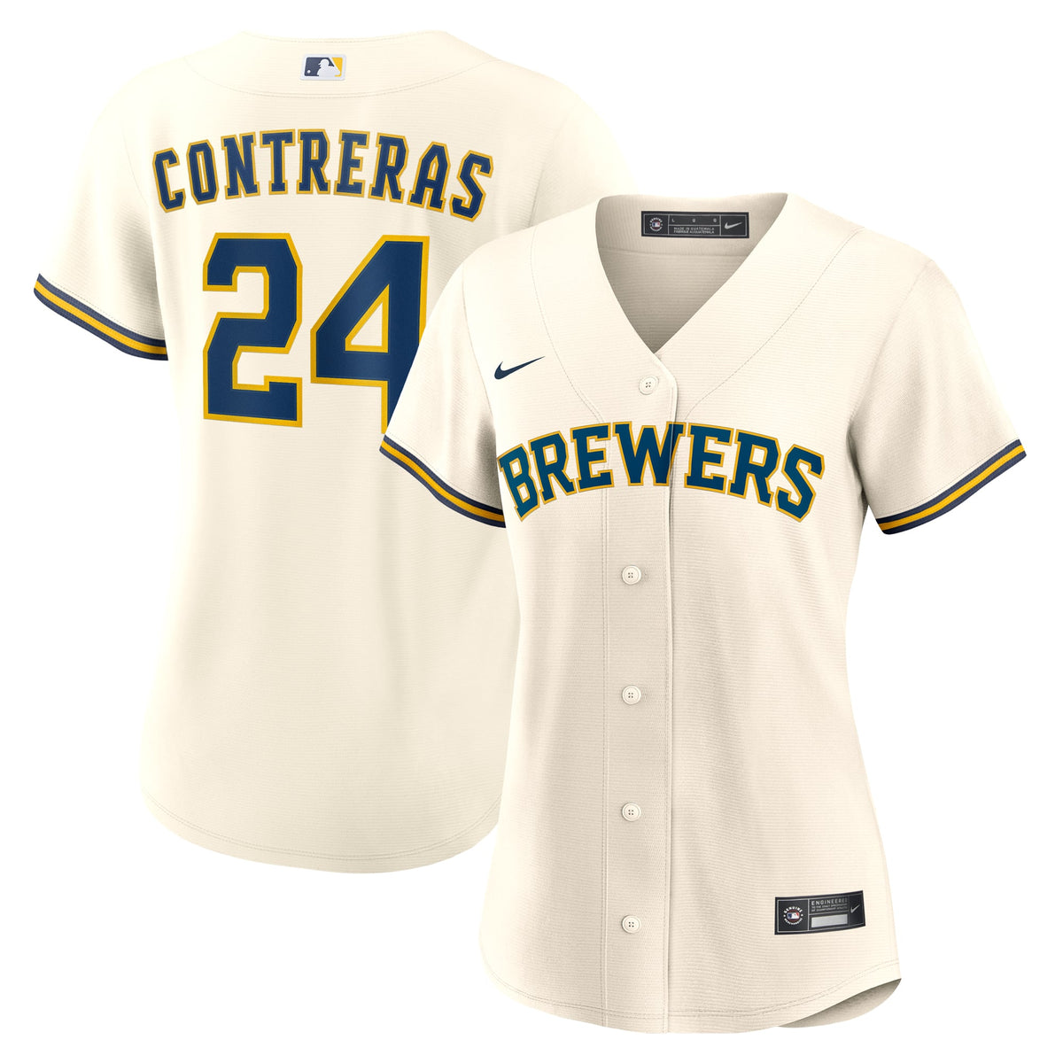 Women's Milwaukee Brewers William Contreras Nike Cream Home Replica Jersey - 2
