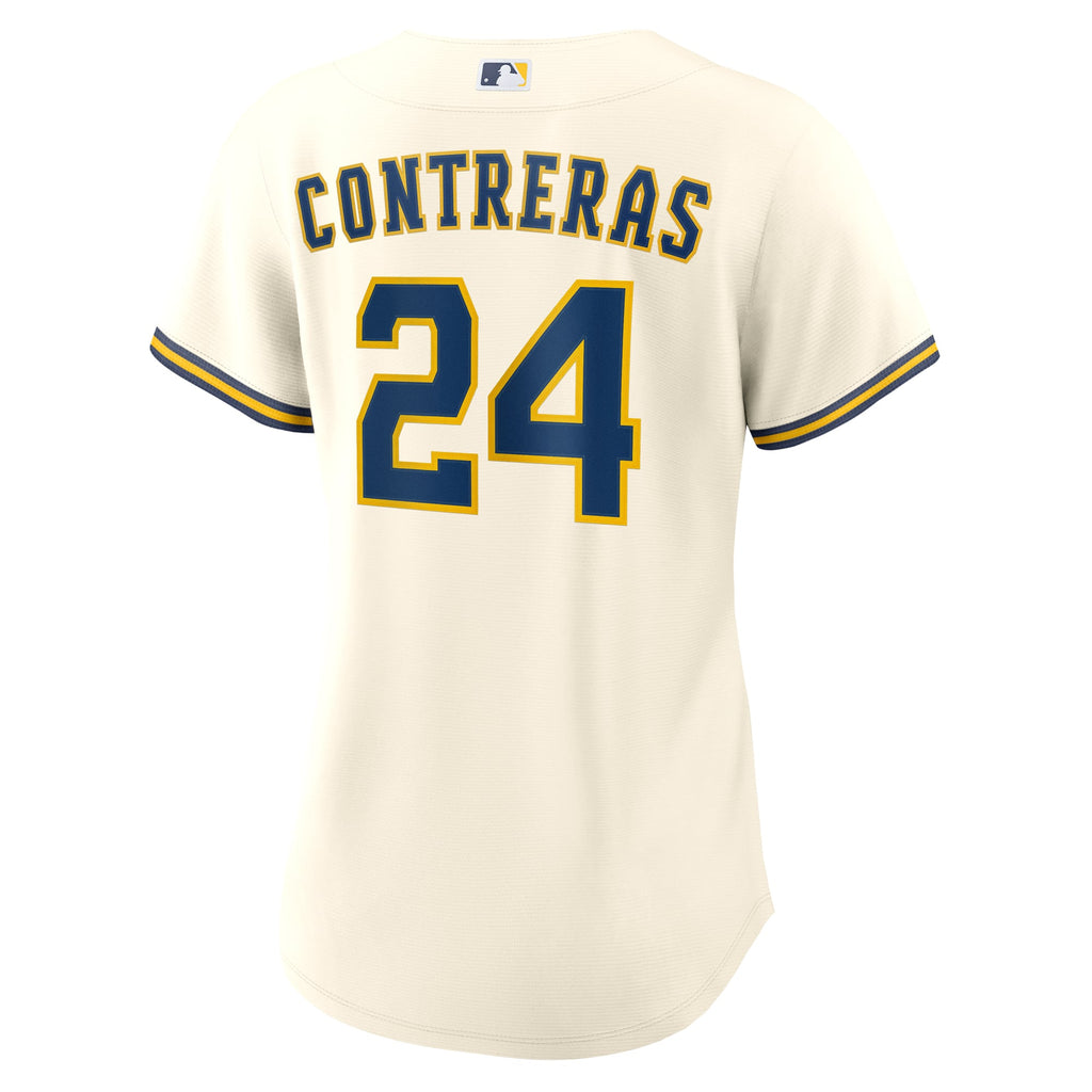 Women's Milwaukee Brewers William Contreras Nike Cream Home Replica Jersey - 4