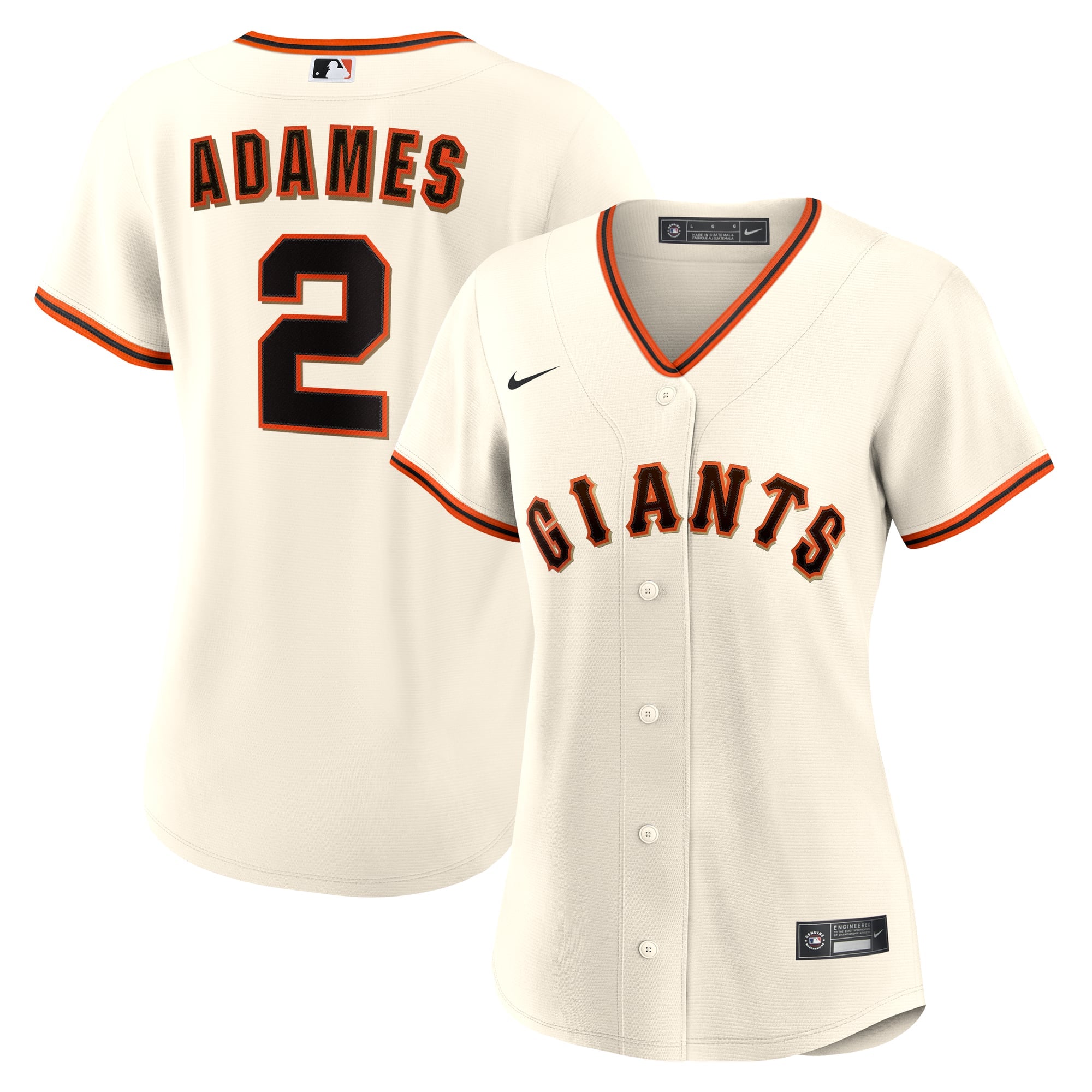 Women's San Francisco Giants Willy Adames Nike Cream Home Replica Jersey