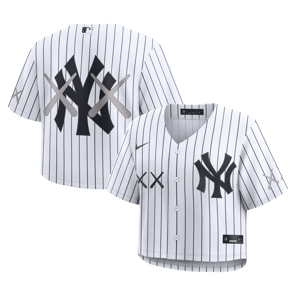 Women's New York Yankees Nike x KAWS White Cropped Replica Jersey - 2